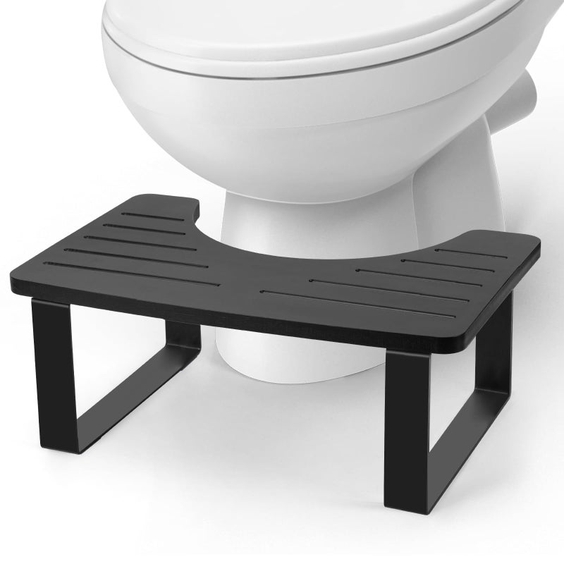 Bamboo Toilet StoolPotty for PoopingPortable Squatting Pan with Dual Anti Slip DesignBathroom StoolsPoop Stool for BathroomToilet StepToilet Stools for PoopingBamboo ArticlesBlack